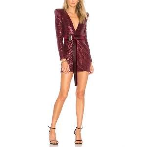 Zhivago Burgundy Sequin Mini Dress